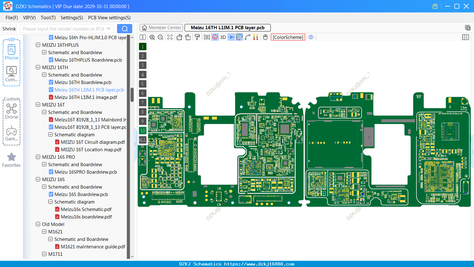 Meizu 16TH L1IM.1 PCB Layer